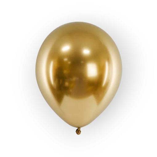 Picture of LATEX BALLOONS CHROME GOLD 12 INCH